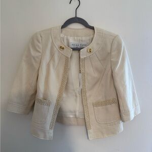 Trina Turk Ivory Textured Blazer